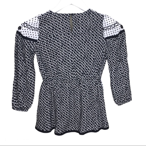 RIVER ISLAND Boho Geo Print Tunic Dress With Long Sleeves Black Girls Age 5-6Y - Picture 6 of 7